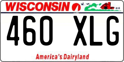 WI license plate 460XLG