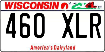 WI license plate 460XLR