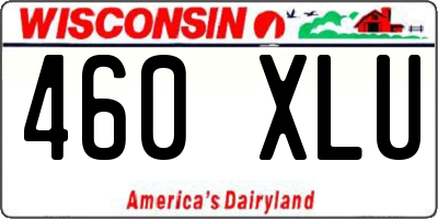 WI license plate 460XLU
