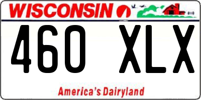WI license plate 460XLX