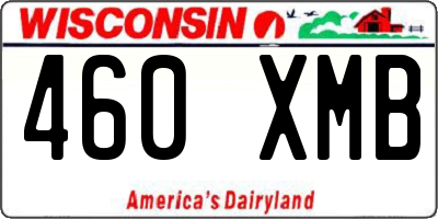 WI license plate 460XMB