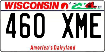 WI license plate 460XME