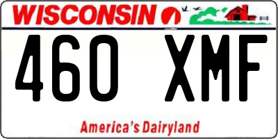 WI license plate 460XMF