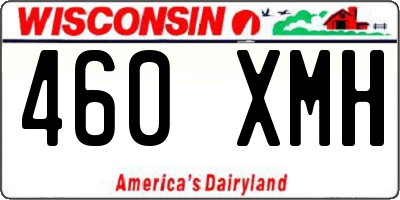 WI license plate 460XMH