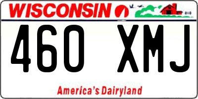 WI license plate 460XMJ