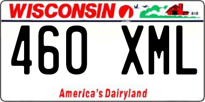 WI license plate 460XML