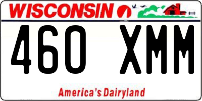 WI license plate 460XMM