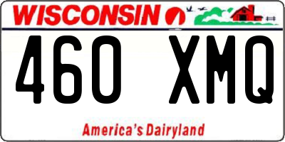 WI license plate 460XMQ