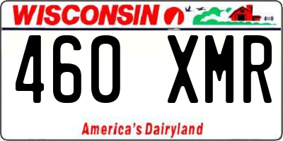 WI license plate 460XMR