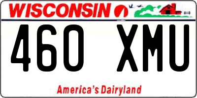 WI license plate 460XMU