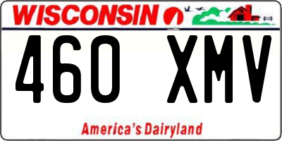 WI license plate 460XMV