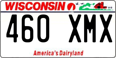 WI license plate 460XMX