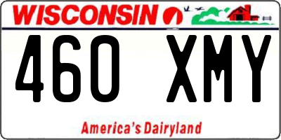 WI license plate 460XMY