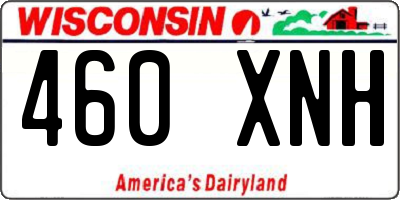 WI license plate 460XNH