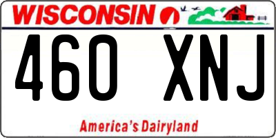 WI license plate 460XNJ