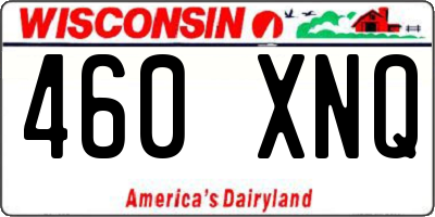 WI license plate 460XNQ