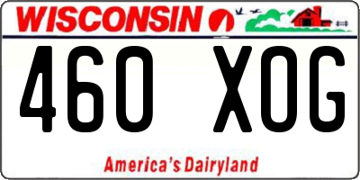 WI license plate 460XOG
