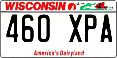 WI license plate 460XPA