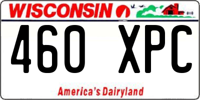 WI license plate 460XPC