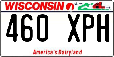 WI license plate 460XPH