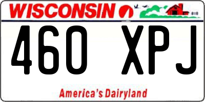 WI license plate 460XPJ