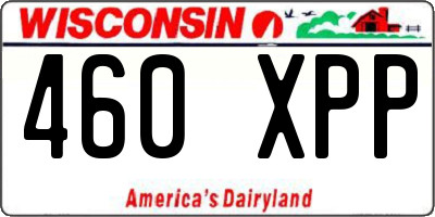 WI license plate 460XPP