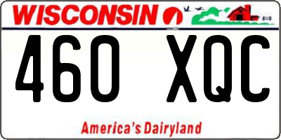 WI license plate 460XQC
