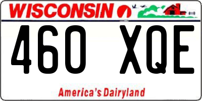 WI license plate 460XQE