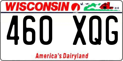 WI license plate 460XQG