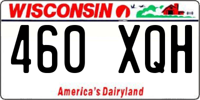 WI license plate 460XQH