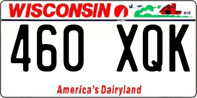 WI license plate 460XQK