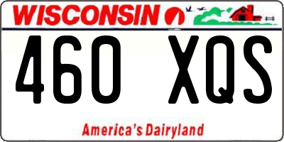 WI license plate 460XQS