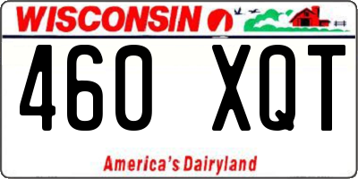 WI license plate 460XQT