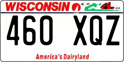 WI license plate 460XQZ