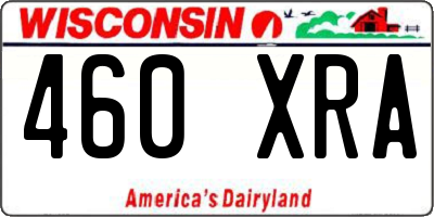 WI license plate 460XRA