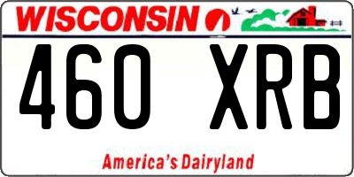 WI license plate 460XRB