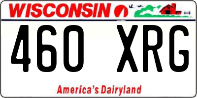 WI license plate 460XRG