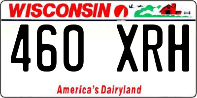 WI license plate 460XRH