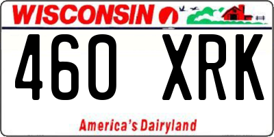 WI license plate 460XRK