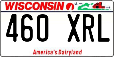 WI license plate 460XRL