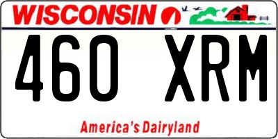 WI license plate 460XRM
