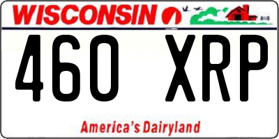 WI license plate 460XRP