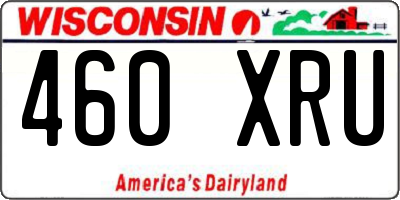 WI license plate 460XRU