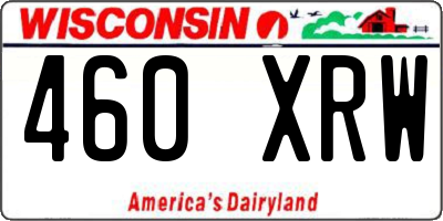 WI license plate 460XRW