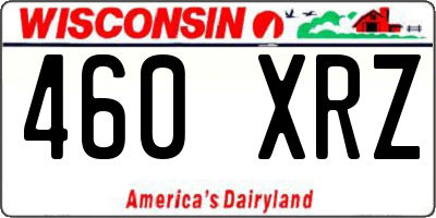 WI license plate 460XRZ