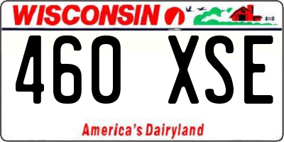 WI license plate 460XSE