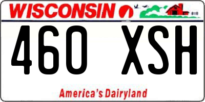 WI license plate 460XSH