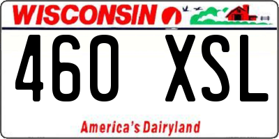 WI license plate 460XSL