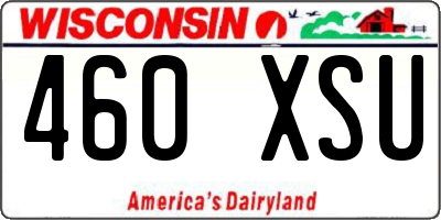 WI license plate 460XSU