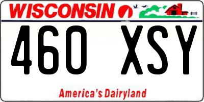 WI license plate 460XSY